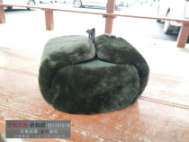 Fur hat pine branches green Lei Feng cap chill area leather hat Northeast anti-chill anti-wind big ear Lei Feng cap Northeastern cotton hat