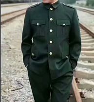 Pine branch green winter clothes mens formal clothes Handsome mens winter clothes Green mountain clothes