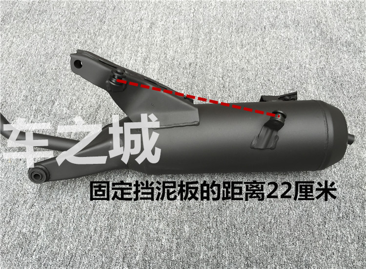 Gốc Yamaha Scooter LYM Fuxi 100 ống xả ZY Qiao Ge Li Ying Ling Ying câm silencer