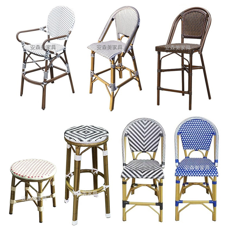 Outdoor Bamboo Bar bench café café retro bar chair vine bamboo kkkk140