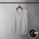Светло -серый v -neck [добавить бархат]