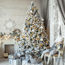 Christmas tree household encrypted luminous small falling snow tree package 1 5 1 8 2 1 3 meters large luxury flocking tree