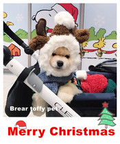 Bear toffy Pet Pet Christmas Party Hat Transformation Elk Christmas Hat Thick Wool Scarf