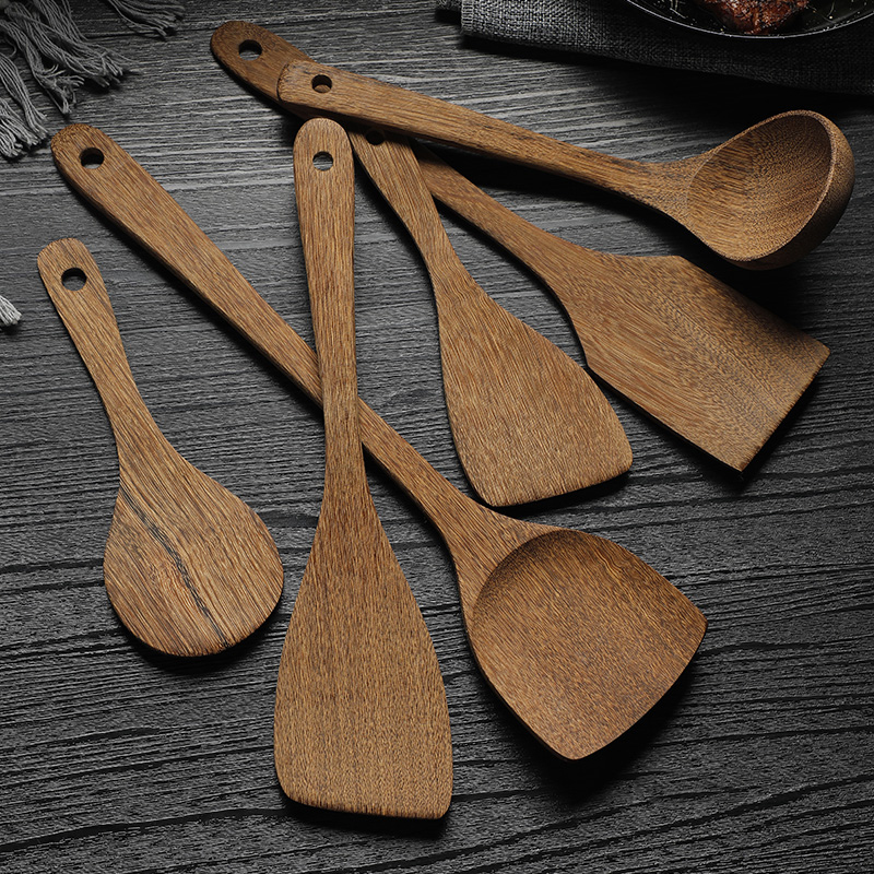 Chicken Wings Wood Shovels Pan Shovel Home no Pan Special Kitchen Wood Solid Wood High Temperature Resistant Suits for Fried Vegetables