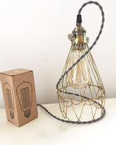 American Industrial Retro Wire Cage Explosion - proof Lamp Creative Industrial Bar Lighting Room Edison Lighting Bubble Nordic Lights