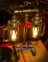 Industrial Water Pipe Style Retro Beer Cup Valve Switch Table Lamp Creative Bar Zale Cup Love Dison Bulb