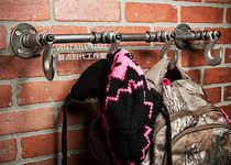 Heavy Industry Cast Iron Water Pipe Alloy Hanging Clothes Hook Creative Style Wall Clog Hook Hanging Weights Hook