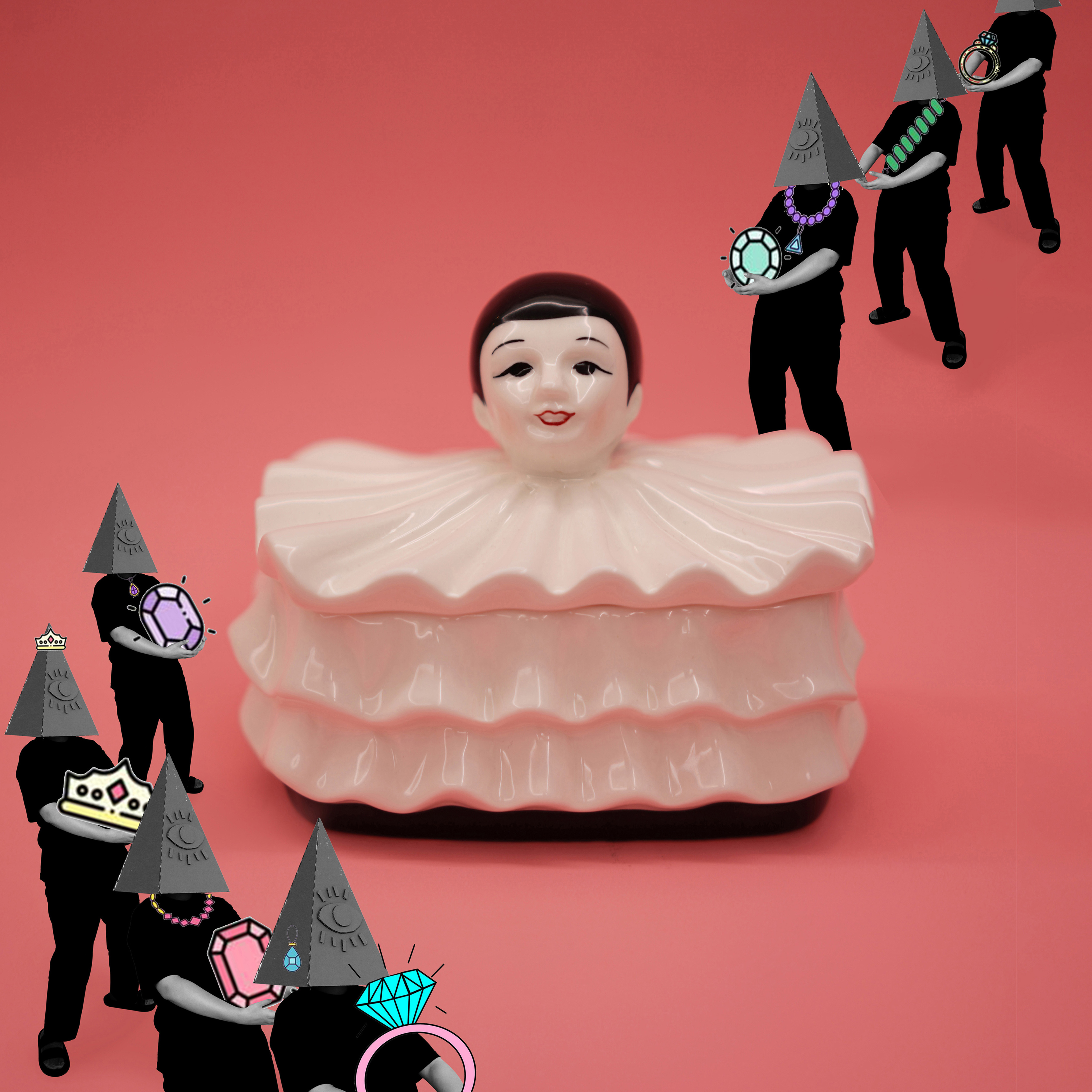 DrapaDeco wearing a gown's first accessories box interesting containing box retro fun ornament box creative gifts ins-Taobao