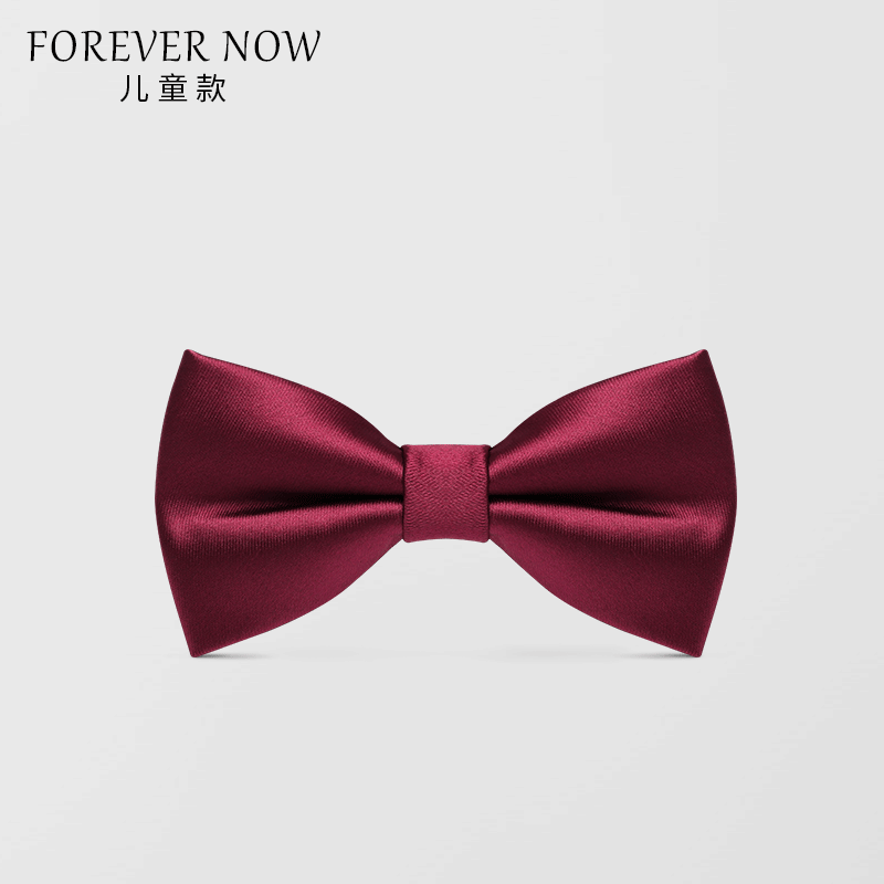 British wine red fashion shirt suit student children show bow bow tie boy baby baby girl