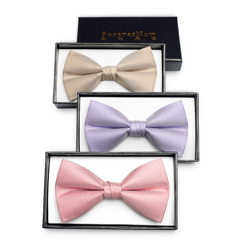 British suit shirt Pink bow Groom brother group Best man suit Bow tie Male wedding Champagne color