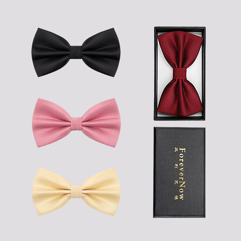 Groom bridegroom wedding wedding red collar knot male career performance suit gown black bow tie knot color