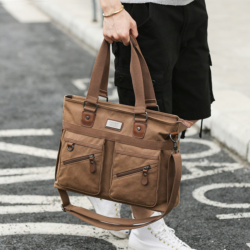 Ink One Retro Casual Men's Bag Single Shoulder Slanted Satchel Bag for Business Men's handbag briefcase computer bag