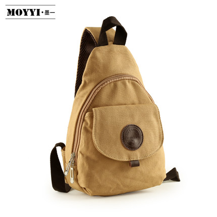 墨一夏季休闲简约男挎包 潮流男士小胸包韩版跨包帆布包小包包