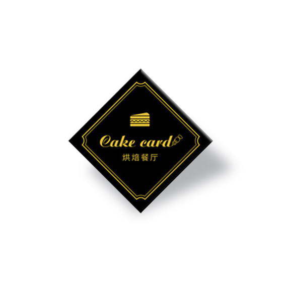 Cake logo insert, custom birthday insert card, bronzing, custom tiramisu decoration card label, baked dessert