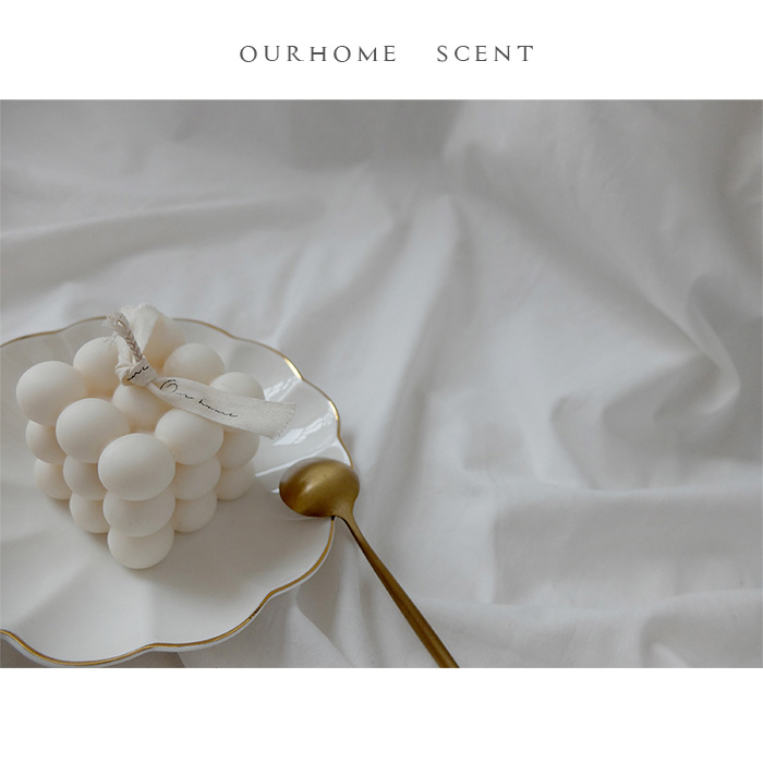 Oh Phnom Penh flowers pan retro fragrant lavender candle tray minimalist ceramic bone porcelain pastries in Korean Tongo