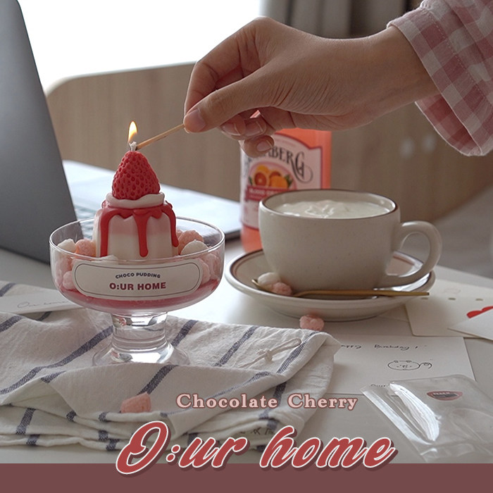 O:urhome patent design strawberry scented candle niche ins birthday gift Christmas fragrance gift box