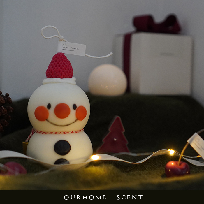 O:urhome patent bedtime story Snow dumplings ins snowman scented candle Christmas birthday gift box