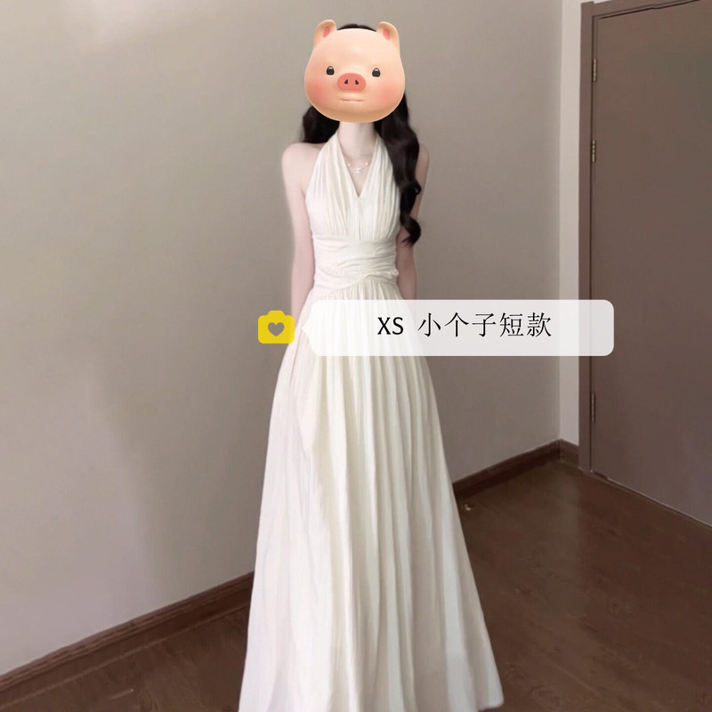 145cm Petite Women's Summer Dress, 150cm Height-Enhancing Outfit, Waist-Cinching, High-End Feel, Beach Vacation Long Dress, XS 145cm Petite Women's Summer Dress, 150cm Height-Enhancing Outfit, Waist-Cinching, High-End Feel, Beach Vacation Long Dress, XS
