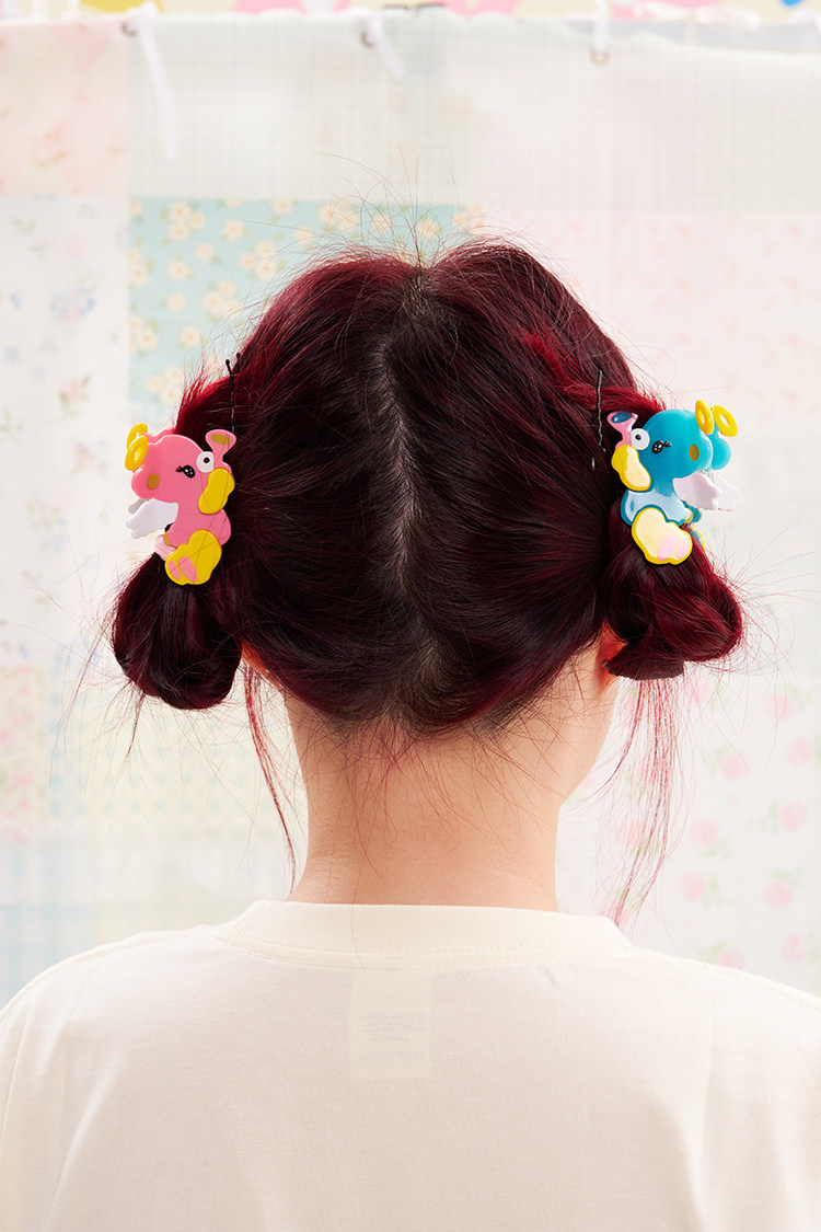 天使アニマルヘアクリップ 2色展開 どんなスタイルにも合う可愛いヘア