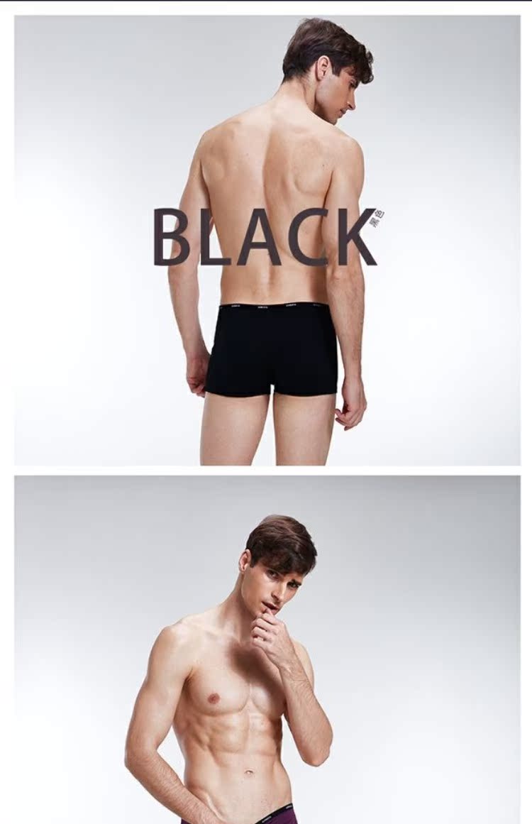 Red bean đồ lót nam boxer thanh niên trong hộp quà tặng kích thước lớn bốn góc quần short thoáng khí mềm mại đầu đàn ông đồ lót nam
