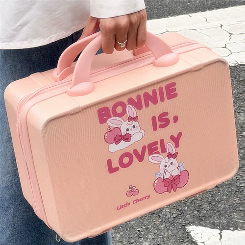 Портативный брендовый мультяшный чемодан, милая сумка-органайзер, портативная коробка, 14 дюймов