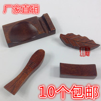 Japanese-style solid wood chopsticks rack chopsticks pillow support household kitchen table wooden chopsticks spoon hold small ornaments