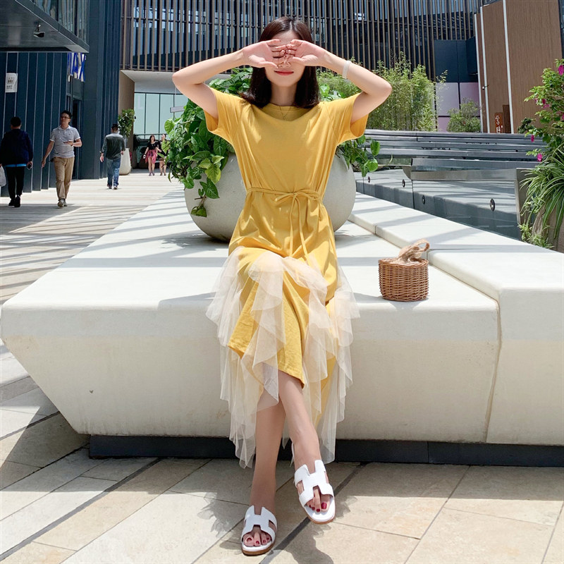 Summer clothing style retro small crowdsourced temperament cashiers slimmer and slimmer and sensational sensical sensical sensational dress with women's dress