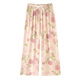 Wide-leg pants for women 2025 summer new cotton silk pajama pants breathable thin loose home skirt pants air conditioning trousers