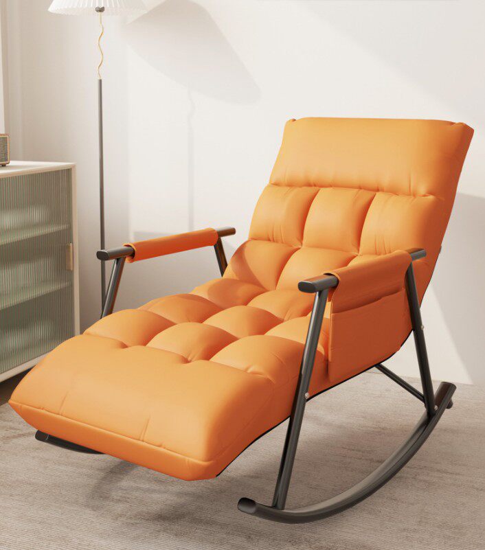 Nordic net celebrity rocking chair balcony leisure lounge chair home light luxury rocking chair living room nap single lazy sofa chair