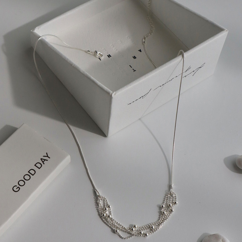 Shen Life : Superior Wave Superior Sense Little Luxury with multi - layer pendant necklace chain