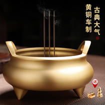 Pure Bronze Incense Stove Home dedicated to large number Xuande Stove Smoked Incense Line Incense Stove Incense Stove Chamber for Buddhist Fragrant Sandalwood Stove