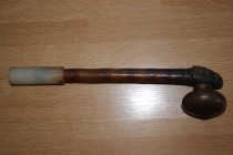 Antiques Collection Qing Dynasty Large Smoking Pipe