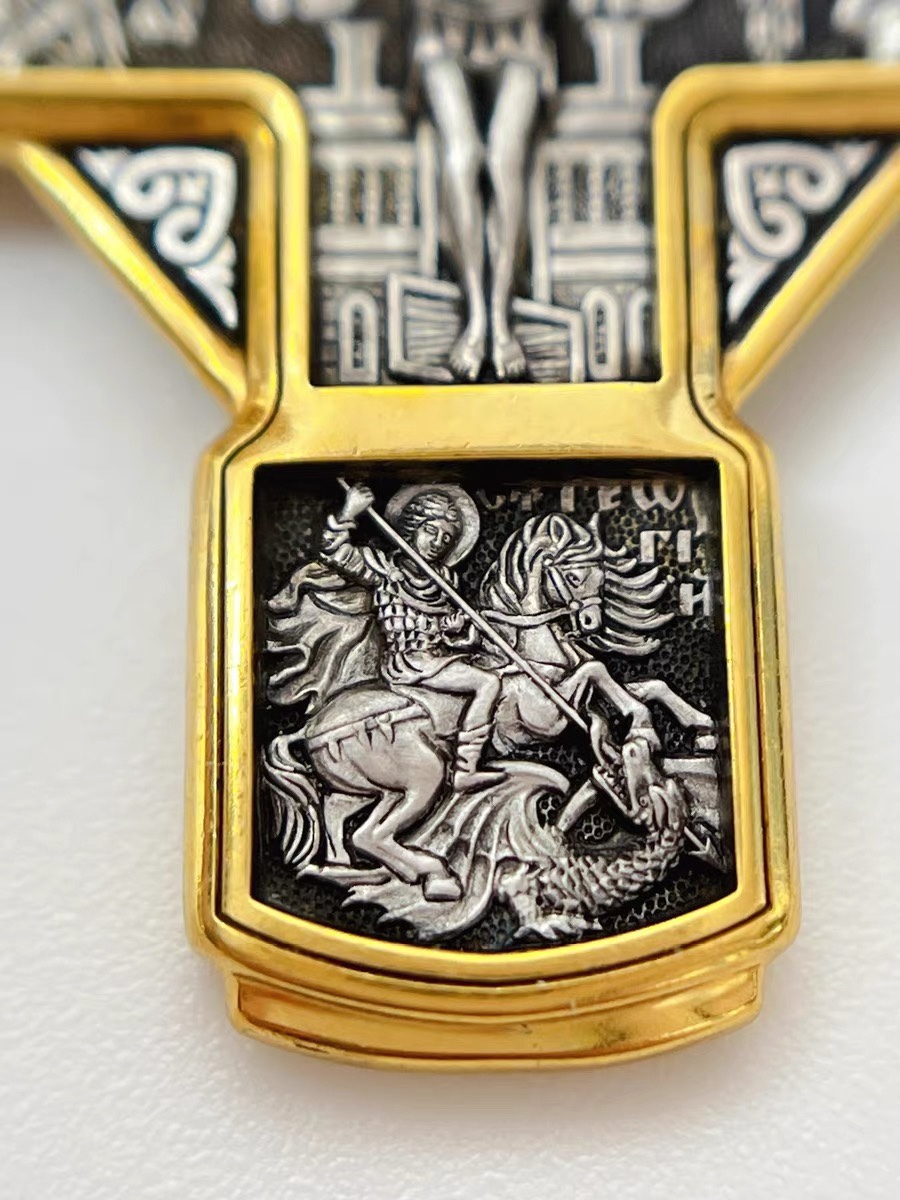 Estonia 925 pure silver Au999 Cure gold handmade high relief CUHK pendant domestic spot 8246-Taobao