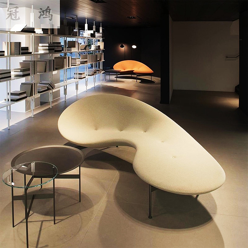 Nordic Arc Shaped Chair Designer Light Extravagant Minimalist Creative Personality Fiberglass Mall Shop Pick Up Sofa