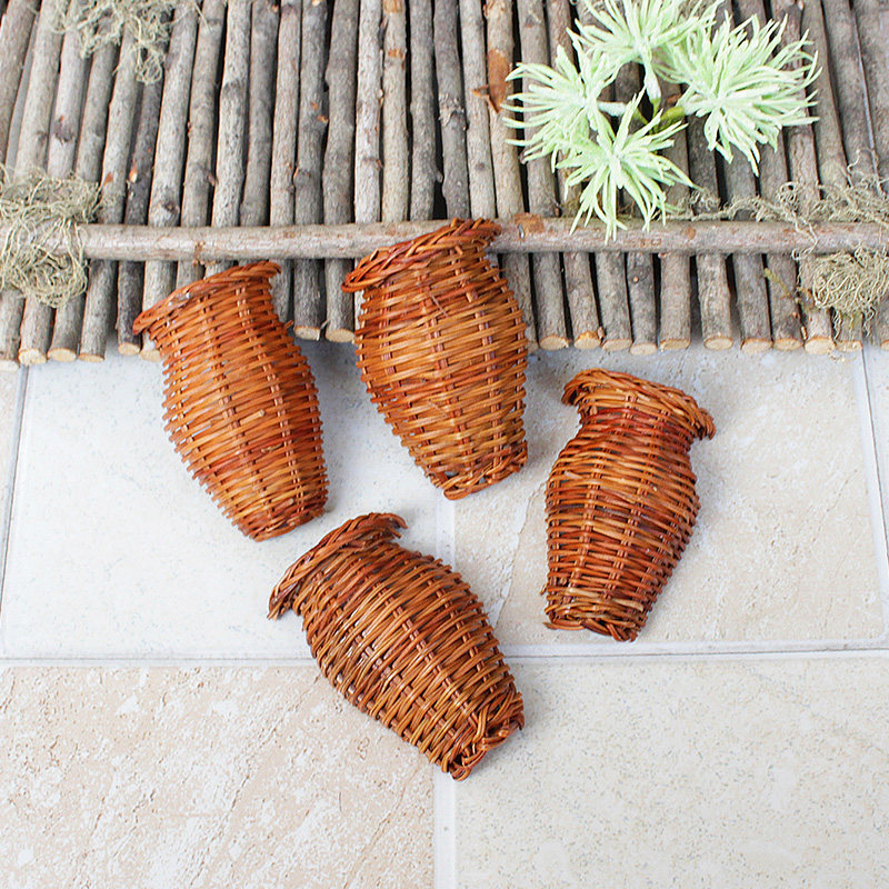 Nursery Handmade Material Children Mural Flower Flower Floral manger Core half small flower bottle wall Decorative Fields Wind Flower Basket