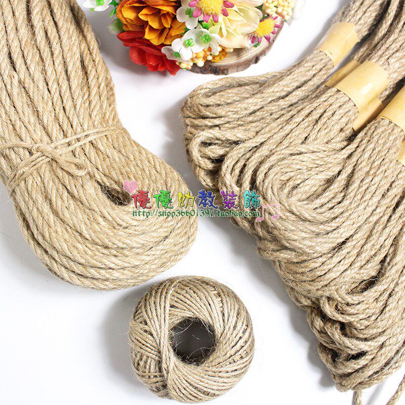 Kindergarten Bar Decoration Hemp Rope Mesh Photo Wall Handmade Diy Woven Jute Rope Retro Adornment Bundle Rope