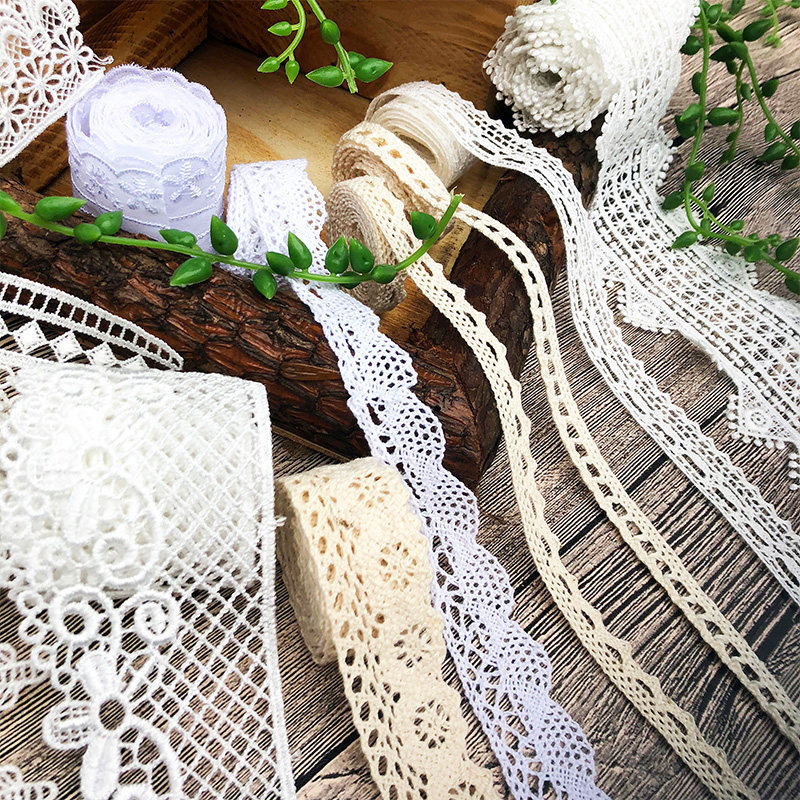 Kindergarten ring material DIY hand-decorated milk silk lace accessories clothing accessories cotton thread