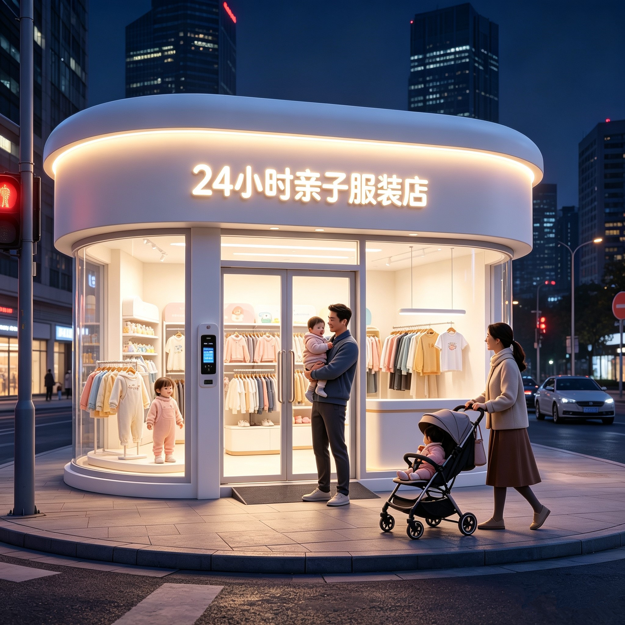24小时亲子店的LOGO