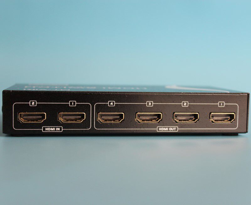 New Maituo MT-HD2-4 non-matrix HDMI two-in-four-out high-definition switcher dispenser 2 in 4 out