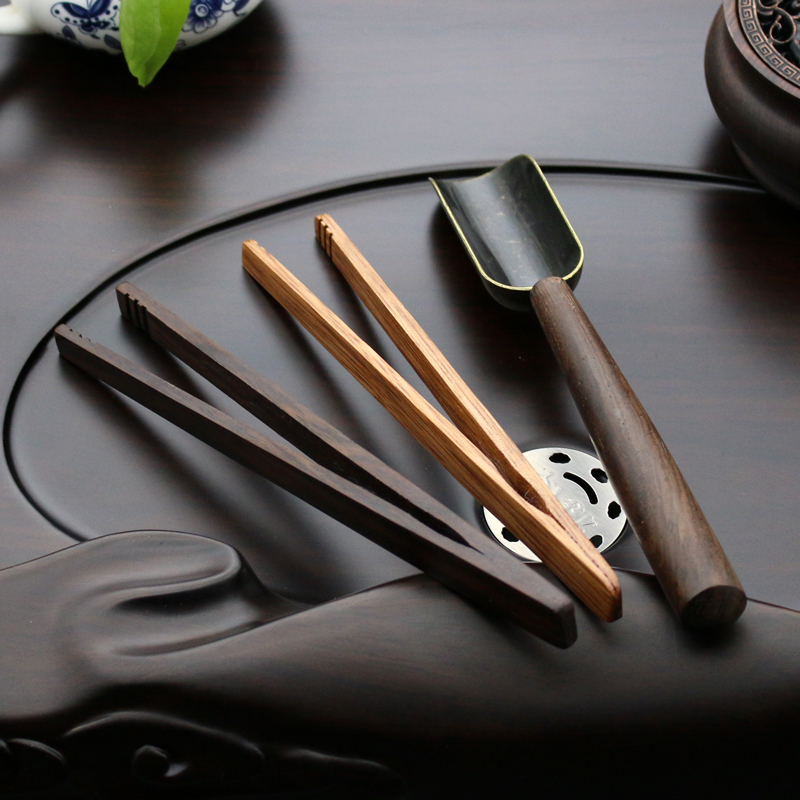 Black Honolu wood tea teaspoon tea clip tea clamp tea clamp tweezers tea spoon tea ceremony accessories