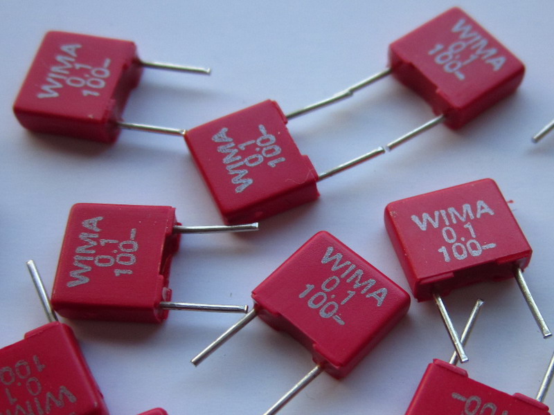 Original brand new German WIMA 0.1UF100V104 100n 0.1U Red Weima Capacitor 5mm