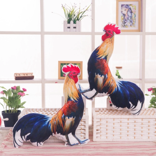 Мультяшная реалистичная плюшевая подушка, игрушка, тряпичная кукла, 3D, петух