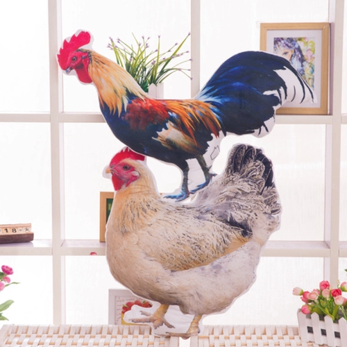 Мультяшная реалистичная плюшевая подушка, игрушка, тряпичная кукла, 3D, петух