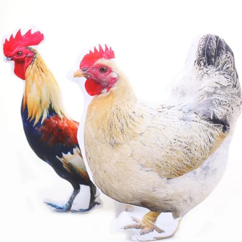 Мультяшная реалистичная плюшевая подушка, игрушка, тряпичная кукла, 3D, петух