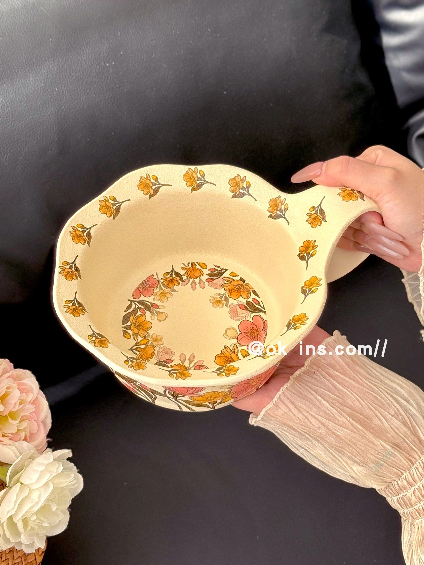 Retro Curved Handle Cup, Ceramic Milk Coffee Cup, Asymmetrical Lace Cup, High-End Mug, Girl Gift Cup