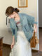 Hong Kong Style Retro Casual Denim Jacket for Women, Spring 2025 New Korean Version, Loose Design, Stylish and Versatile Jacket