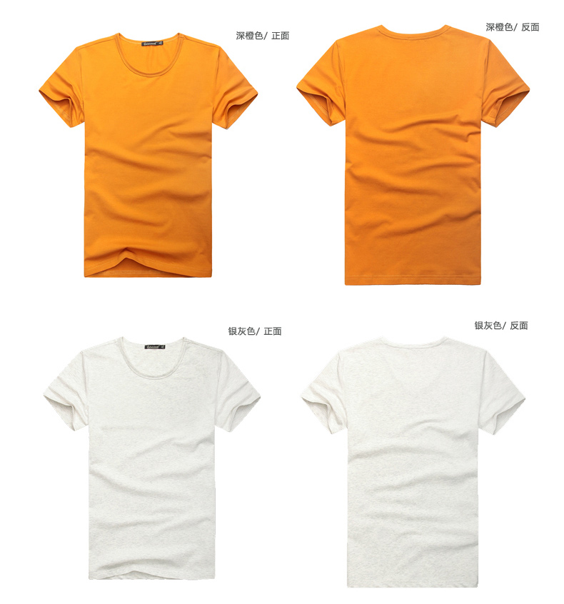 Áo thun nam cổ tròn 2016 tay ngắn mùa hè nửa tay Slim trắng đen nhiều màu cotton thể thao đáy quần phiên bản Hàn Quốc Mẫu áo phông nam đẹp 2019
