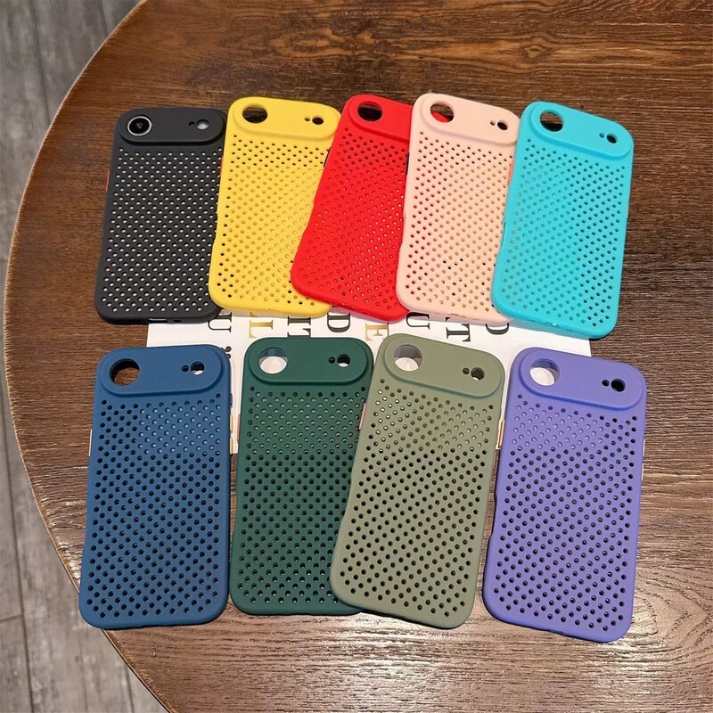 Suitable for Iphone17Promax Mobile Phone Case, Honeycomb Mesh 17Air Summer Cooling Hot Model, Apple 15Plus Breathable 13Mini Anti-Fall Soft Case 16E Contrasting Color 11Pro Protective Case Suitable for Iphone17Promax Mobile Phone Case, Honeycomb Mesh 17Air Summer Cooling Hot Model, Apple 15Plus Breathable 13Mini Anti-Fall Soft Case 16E Contrasting Color 11Pro Protective Case