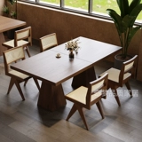 Обеденный стол с твердым деревом, маленький домашний обеденный стол, обеденный стол в средневековом стиле, квадратный маленький квадратный стол, балкон, маленький чайный стол, журнальный столик