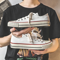 Spring Korean version Classic Breathable Sail Cloth Shoes Male Port Craze Shoes 100 Hitch Casual Shoes Student Board Shoes Lovers Little White Shoes